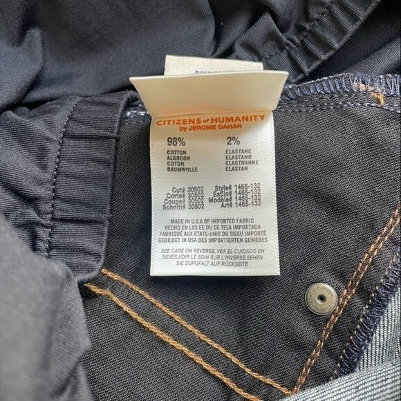 Citizens of Humanity Maternity Jeans Belly Panel Dani Straight Leg Crop Size 28 - Picture 12 of 14